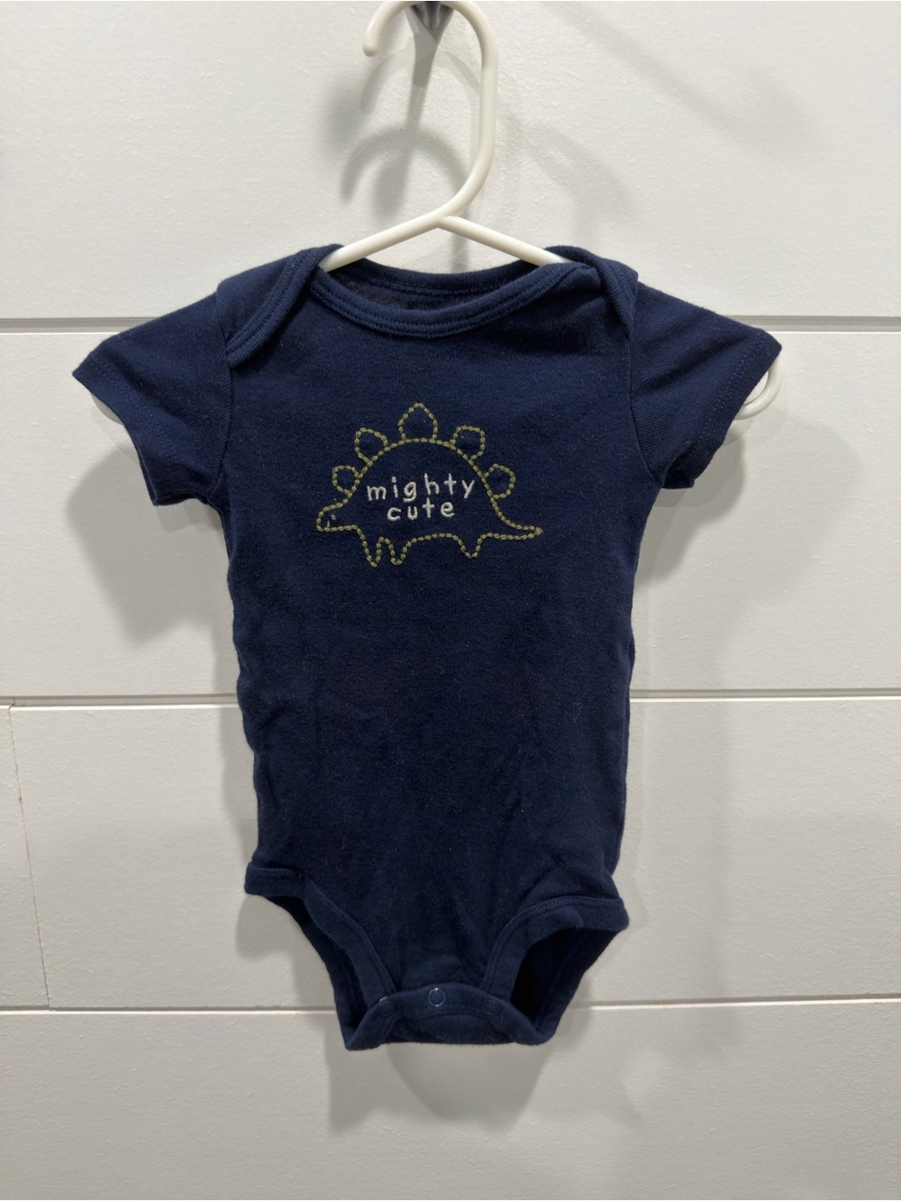 Carter's Navy One-Piece Bodysuit with Yellow Dino Outline